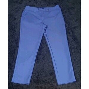 White House Black Market Elle Perfect Form Slim Ankle Slack Trouser Pants 8 Blue